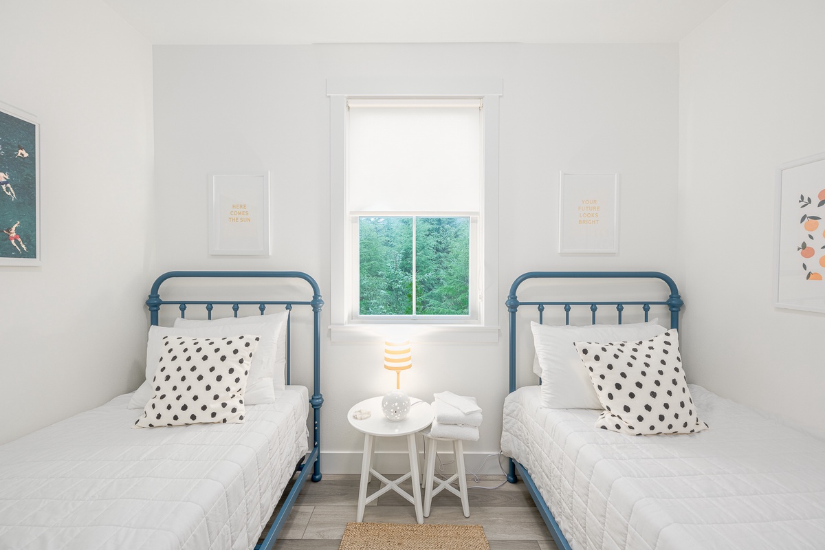 The twin room is ideal for kids or kids at heart