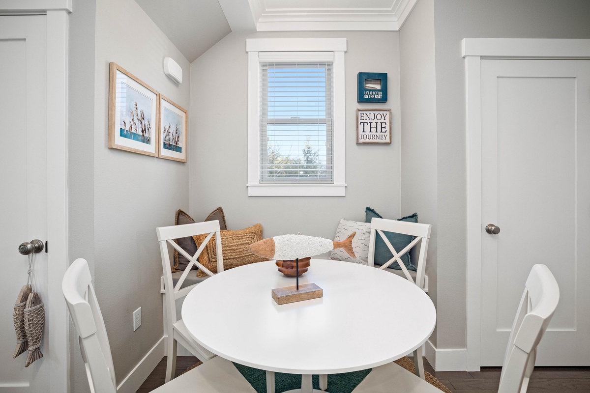 Enjoy breakfast at the dining table