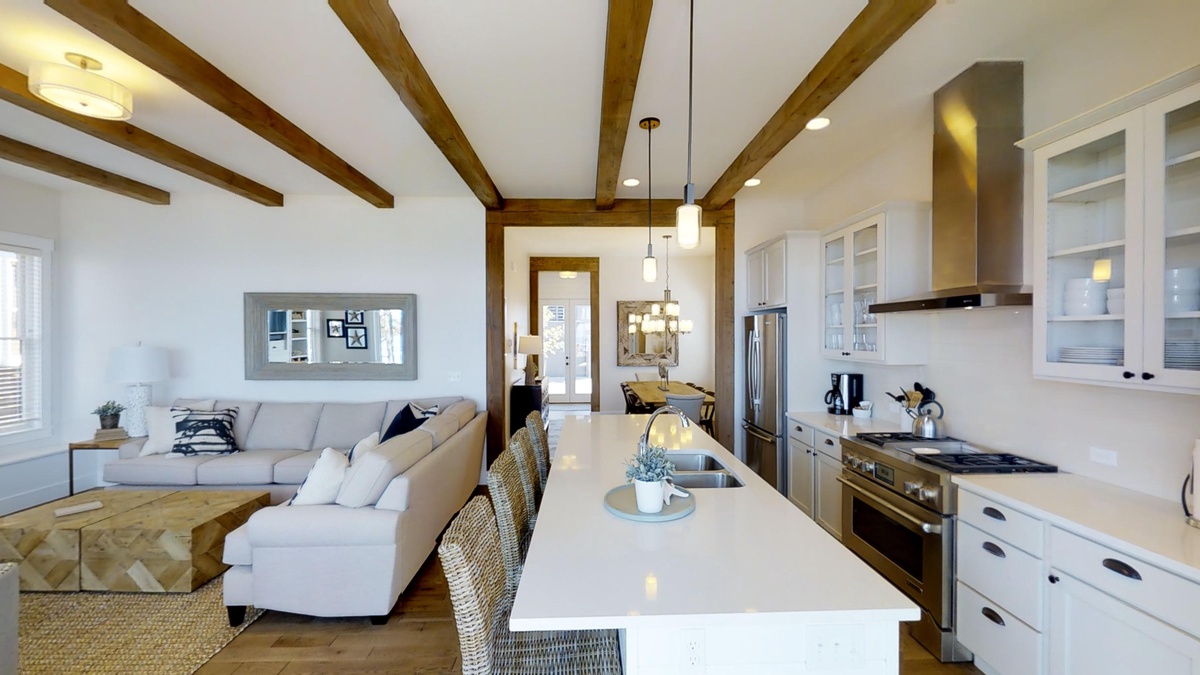 Beautiful kitchen with stainless steel appliances