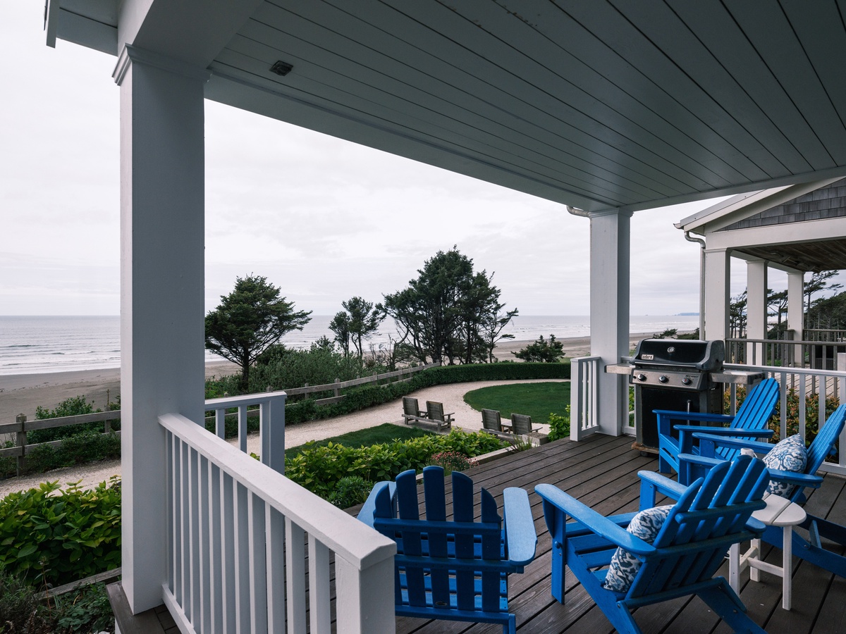 View from covered porch