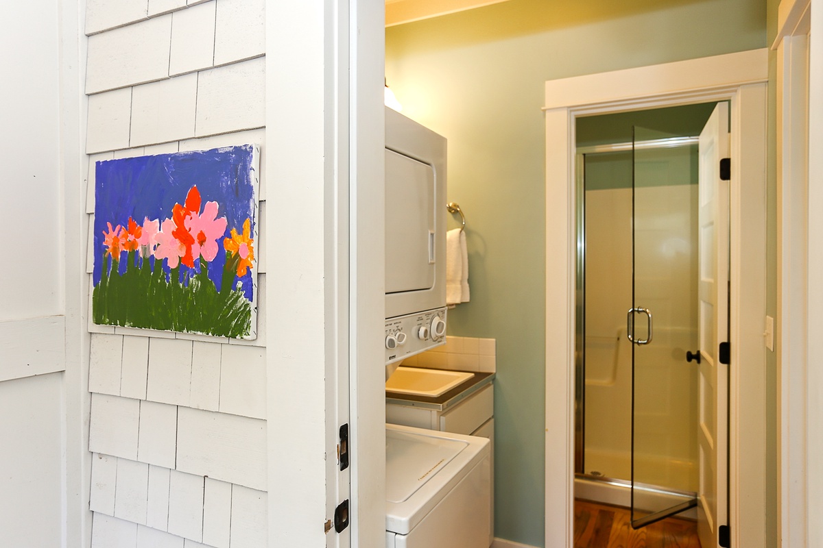 Shared bathroom by mudroom