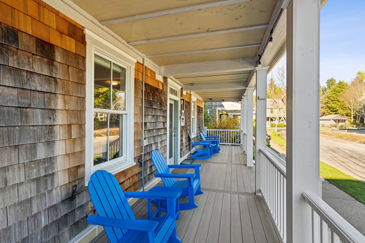 Rest and relax anytime of day on the front porch