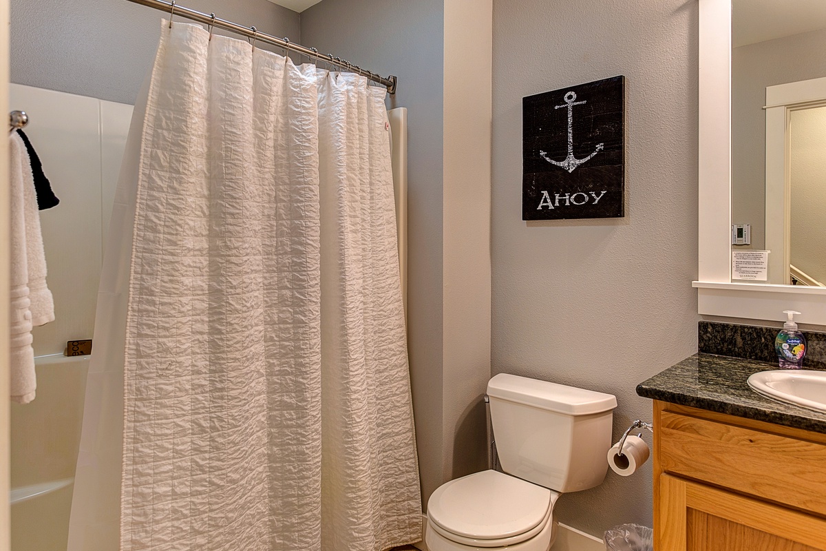 Full bathroom with walk-in shower