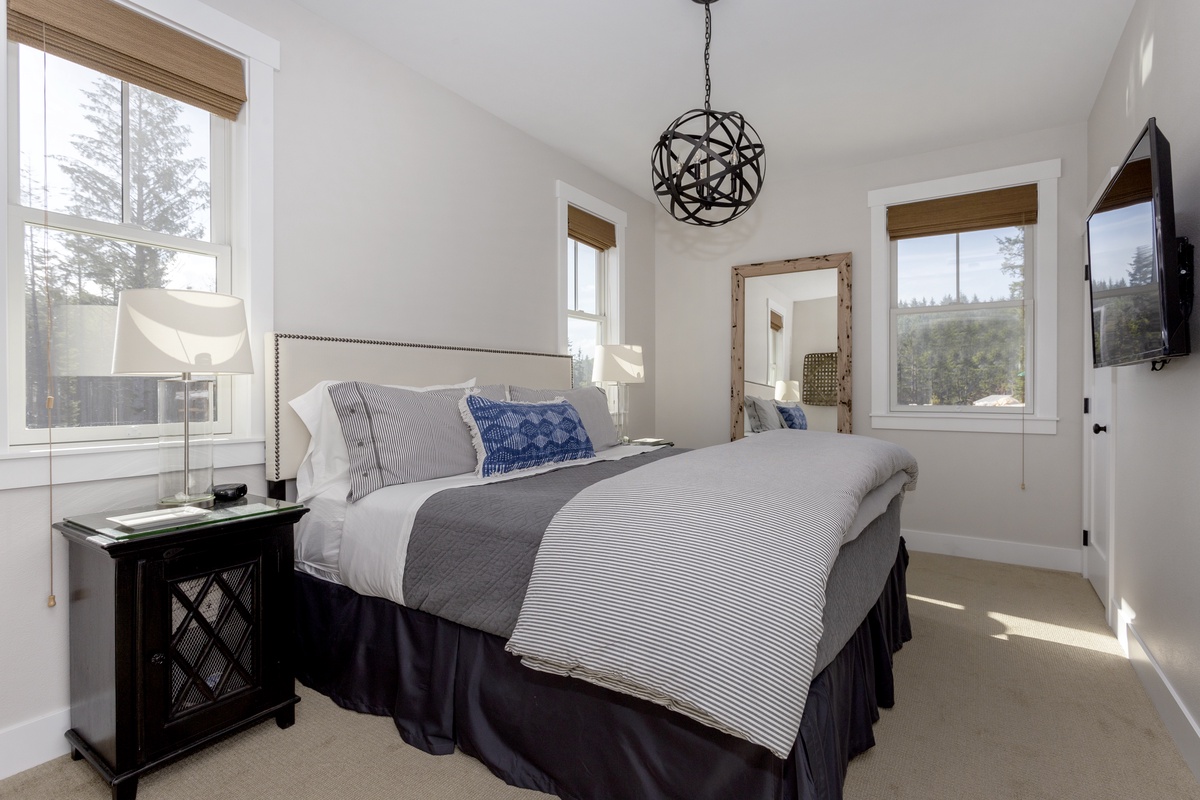 Primary bedroom is a comfortable retreat for a restful sleep
