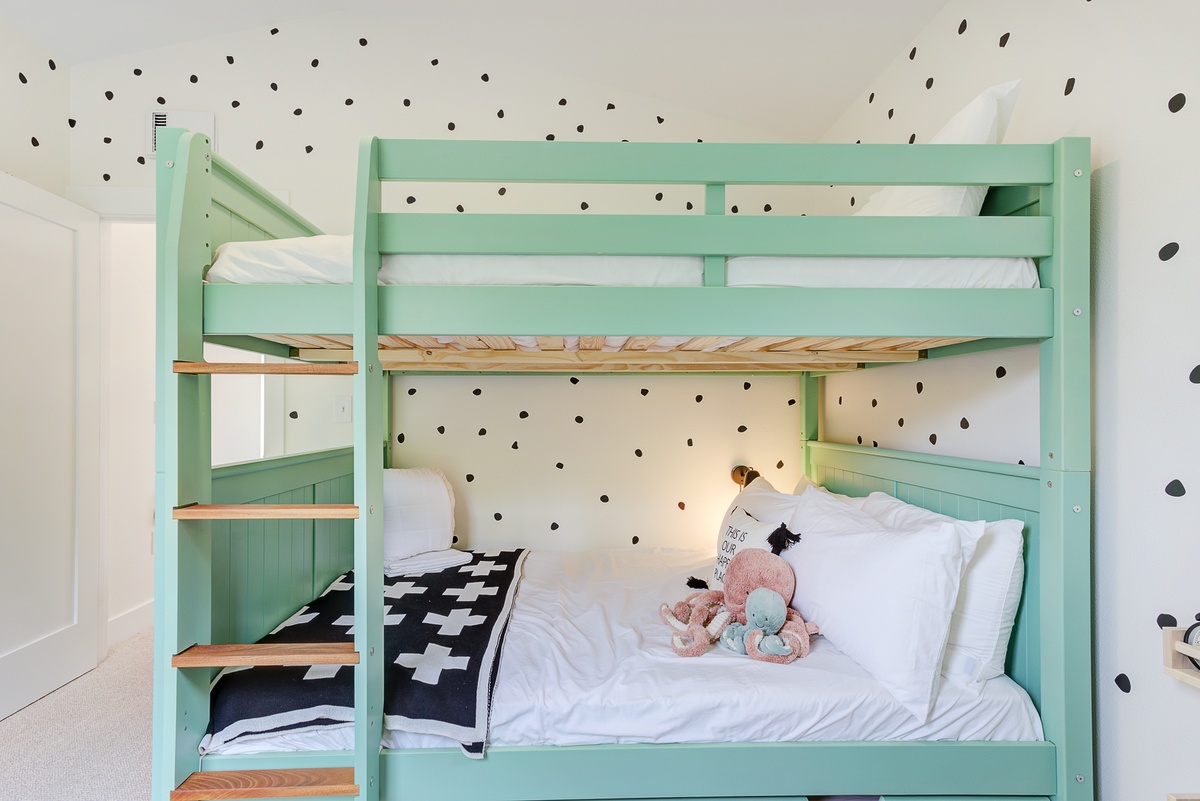 drift off to sleep in the cozy full-over-full bunks