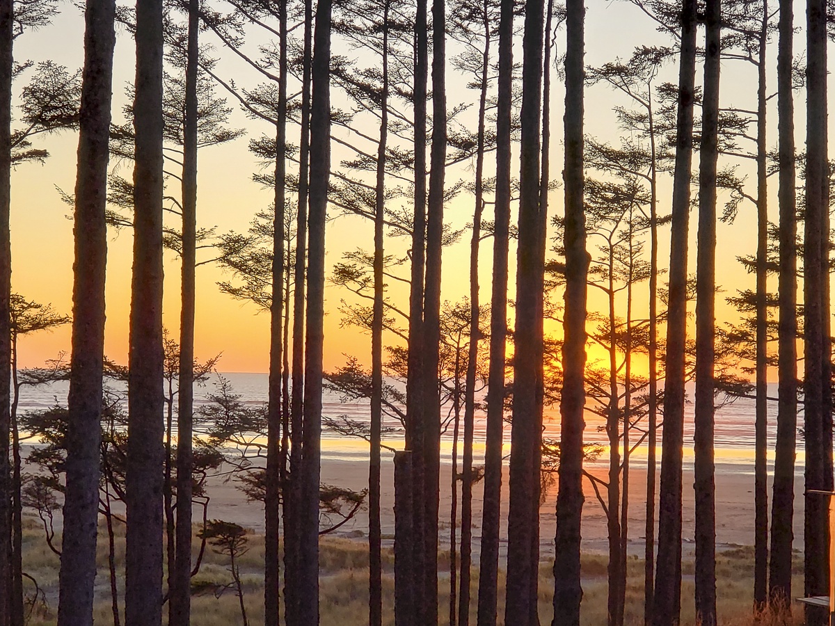 sunset view from the deck