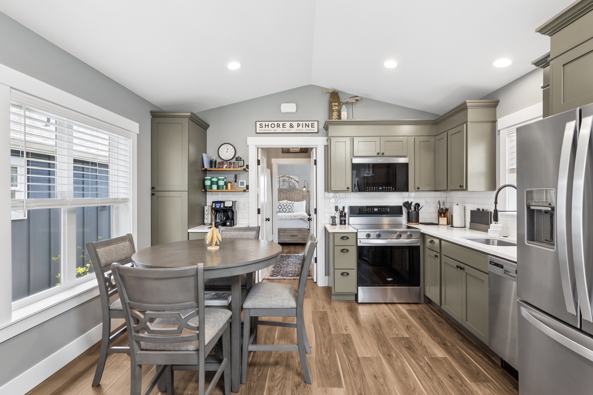 Kitchen and dining area