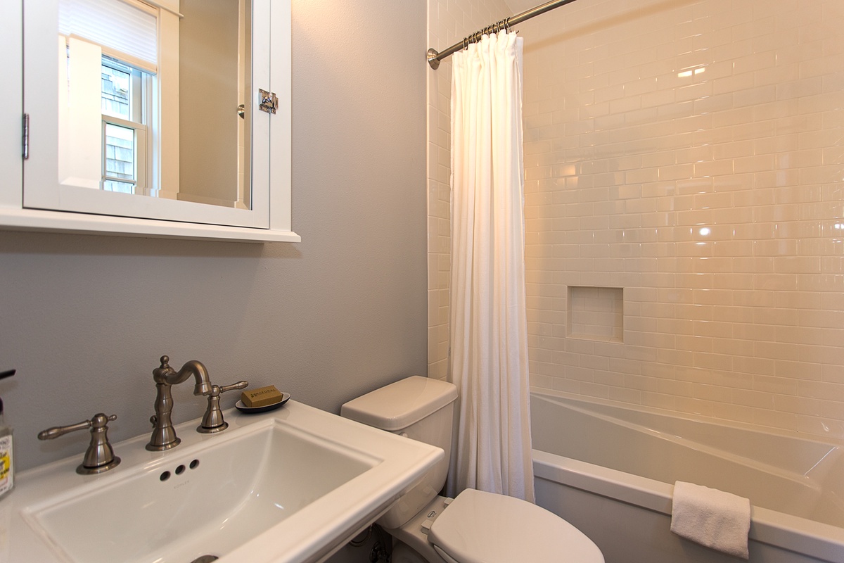 Refresh and recharge in the cozy bathroom