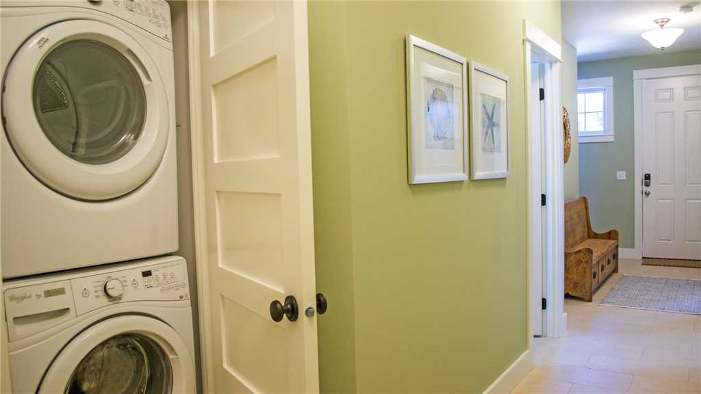 Washer and dryer located on the main level floor