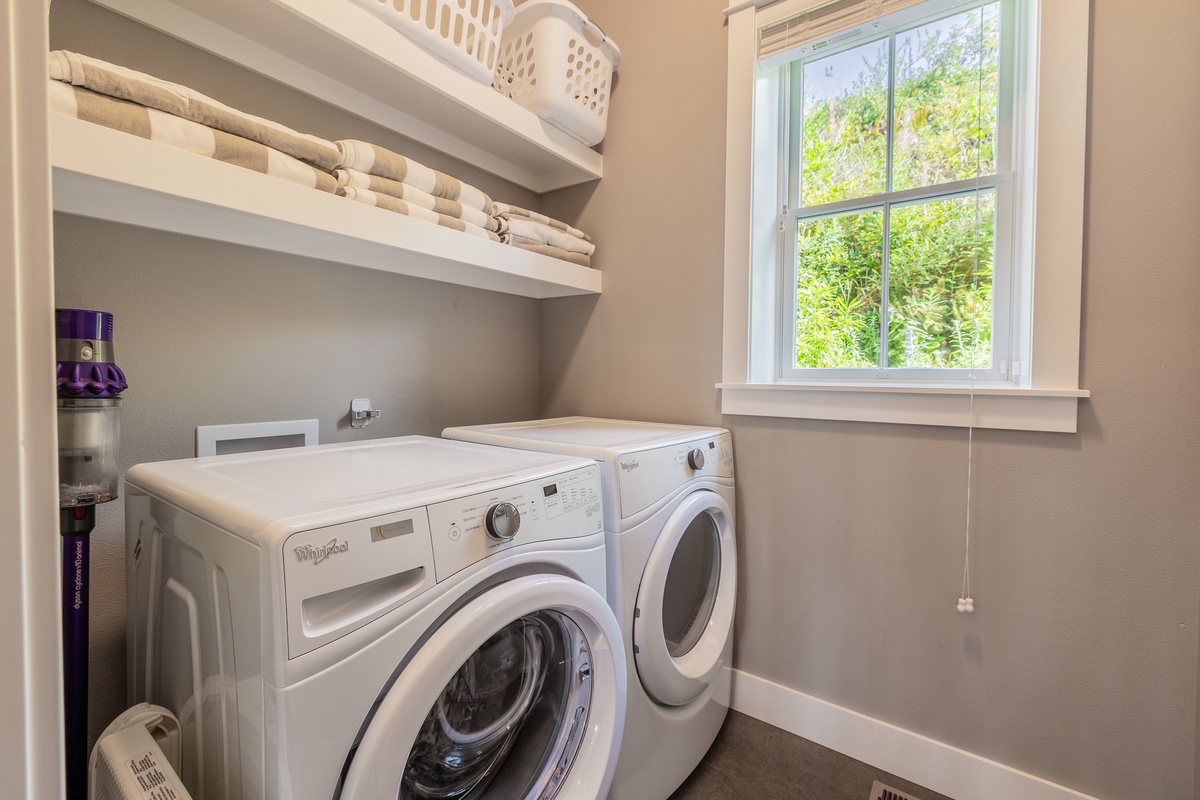 In-home washer and dryer for convenient clean up