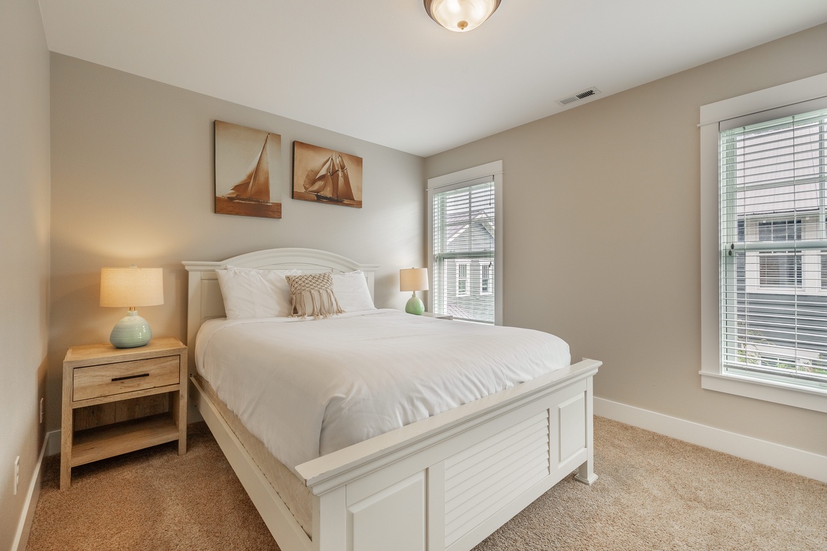 A peaceful and inviting guest bedroom for a restful night's sleep