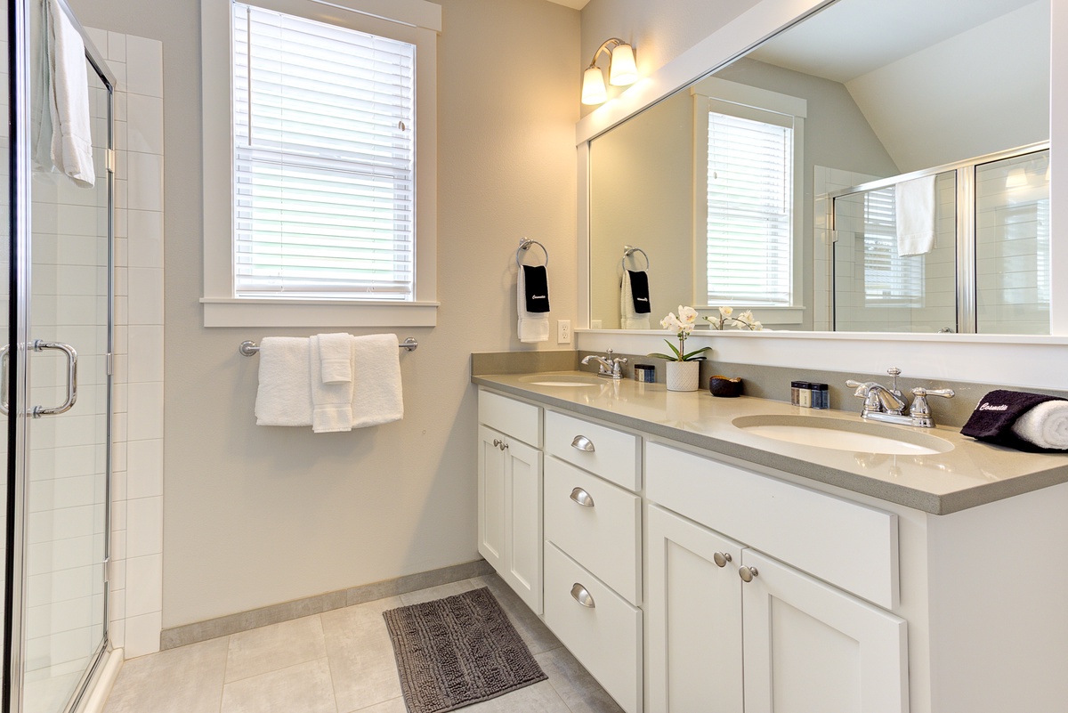 Primary ensuite bathroom with walk-in shower