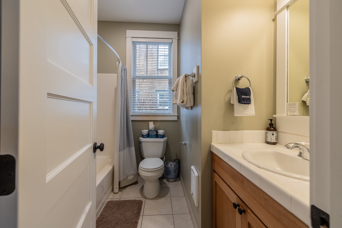 Guest bathroom with tub