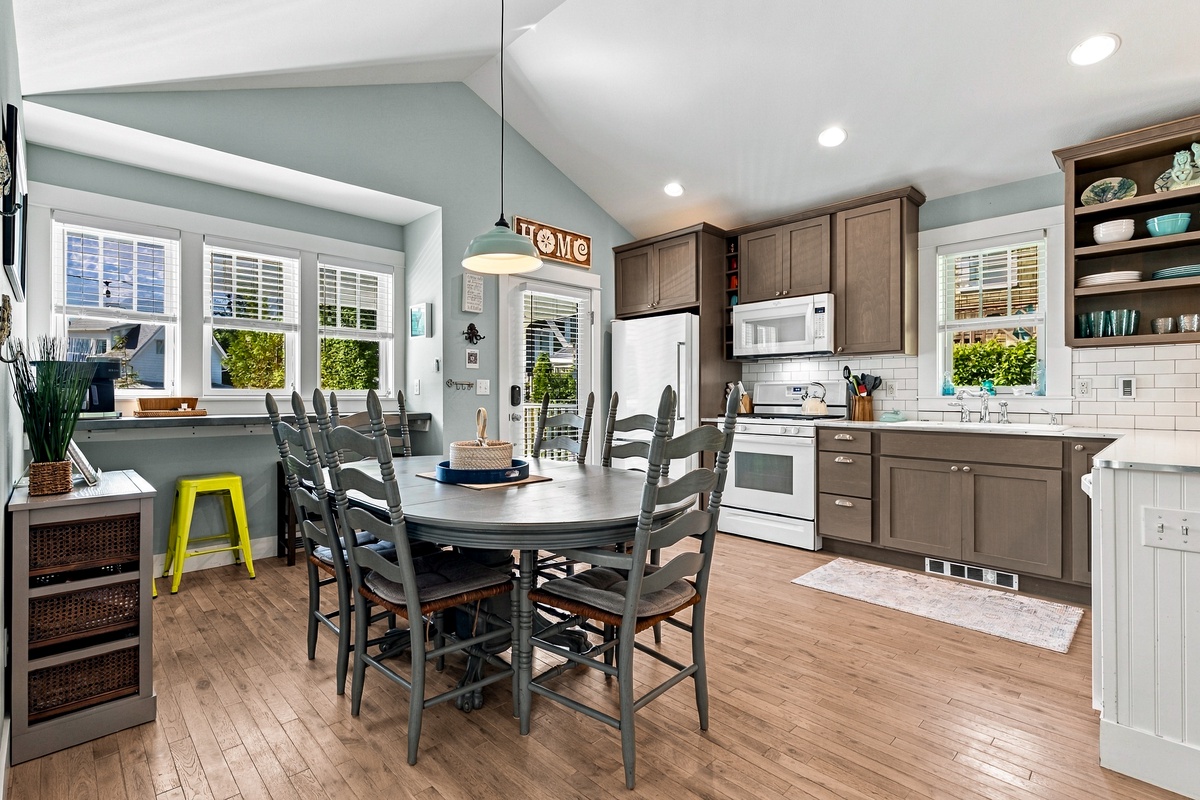 Dining area and kitchen