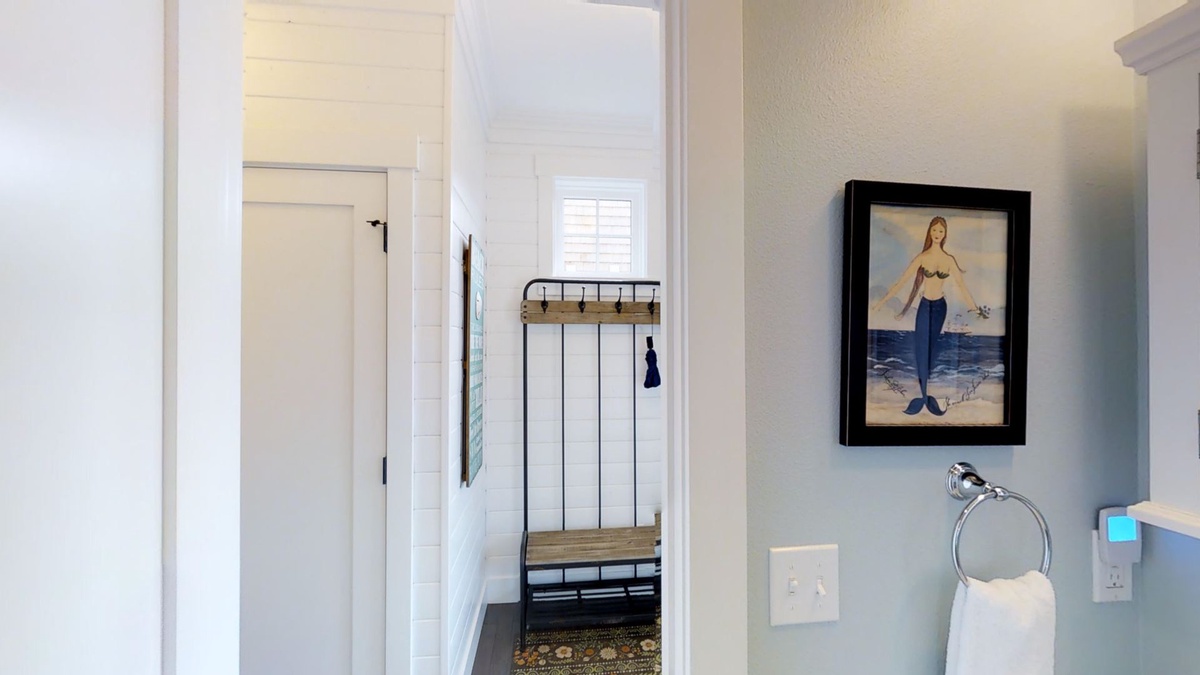 First floor bathroom next to mud room