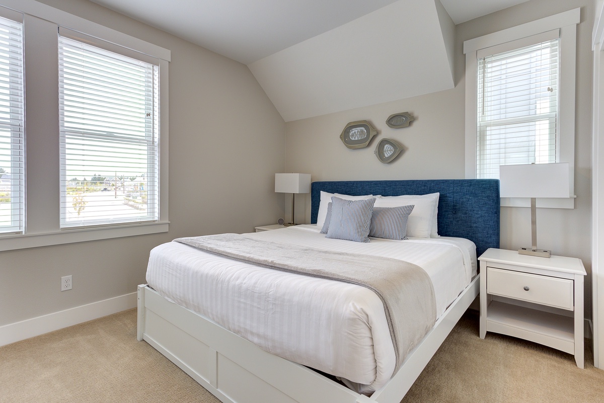 Primary king bedroom with an ensuite bath