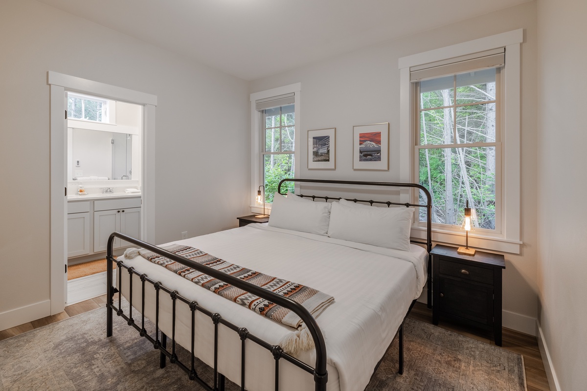 Primary bedroom offers comfort and relaxation