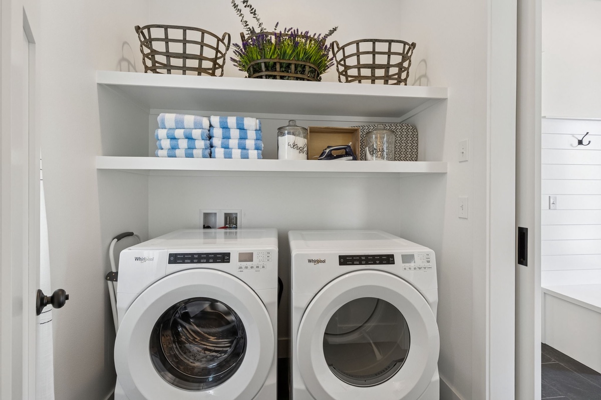 Spacious laundry room