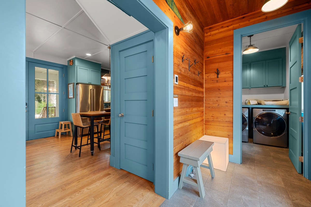 No need to take dirty laundry home with the in-home laundry