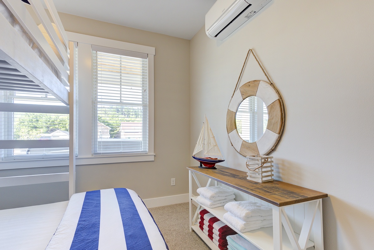 Drift off to sleep in the guest bunk bedroom