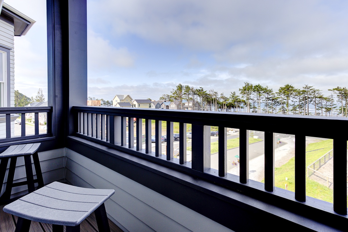 Deck with stools for watching the sunset