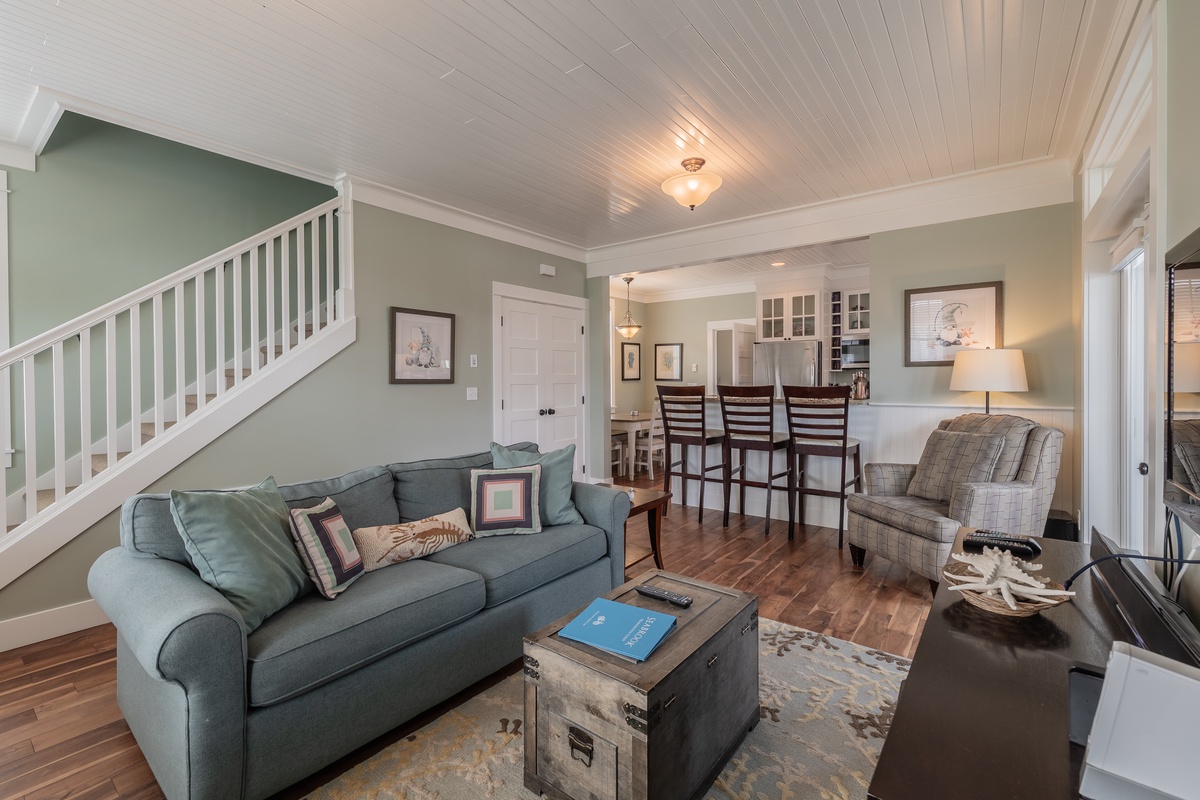 Living room and kitchen