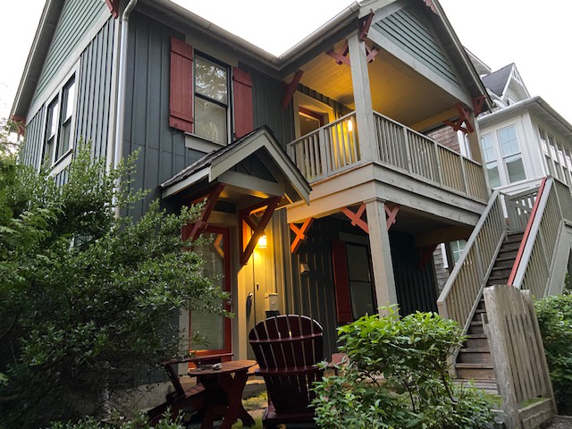 Woodland Cottage in the evening