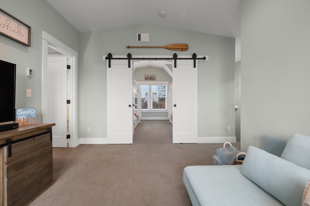 Media room and bunk room