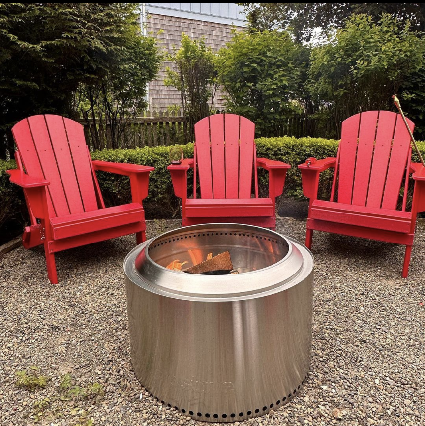 The firepit is perfect for roasting marshmallows and making memories