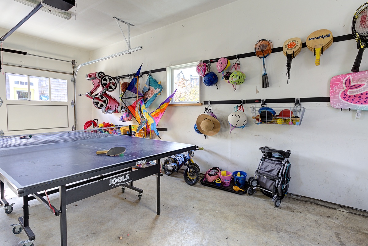 The garage is well-stocked for hours of fun