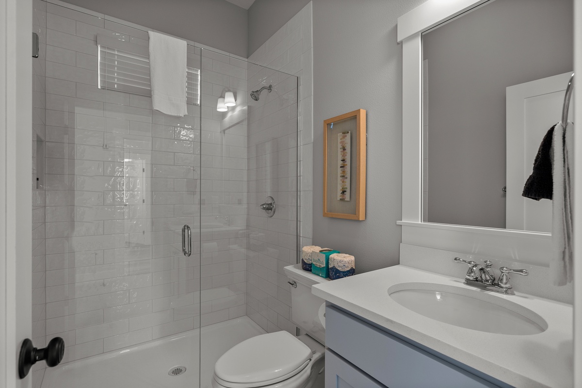 Primary ensuite bathroom with walk-in shower