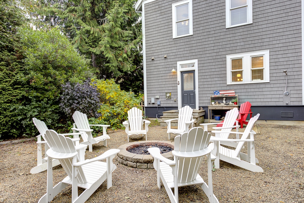 Gather around the private firepit for stories and s'mores