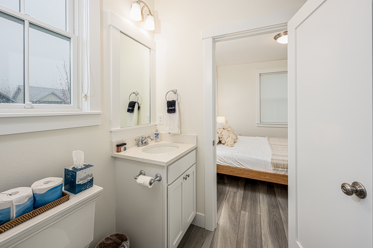 Primary ensuite bathroom makes mornings and bedtime a breeze