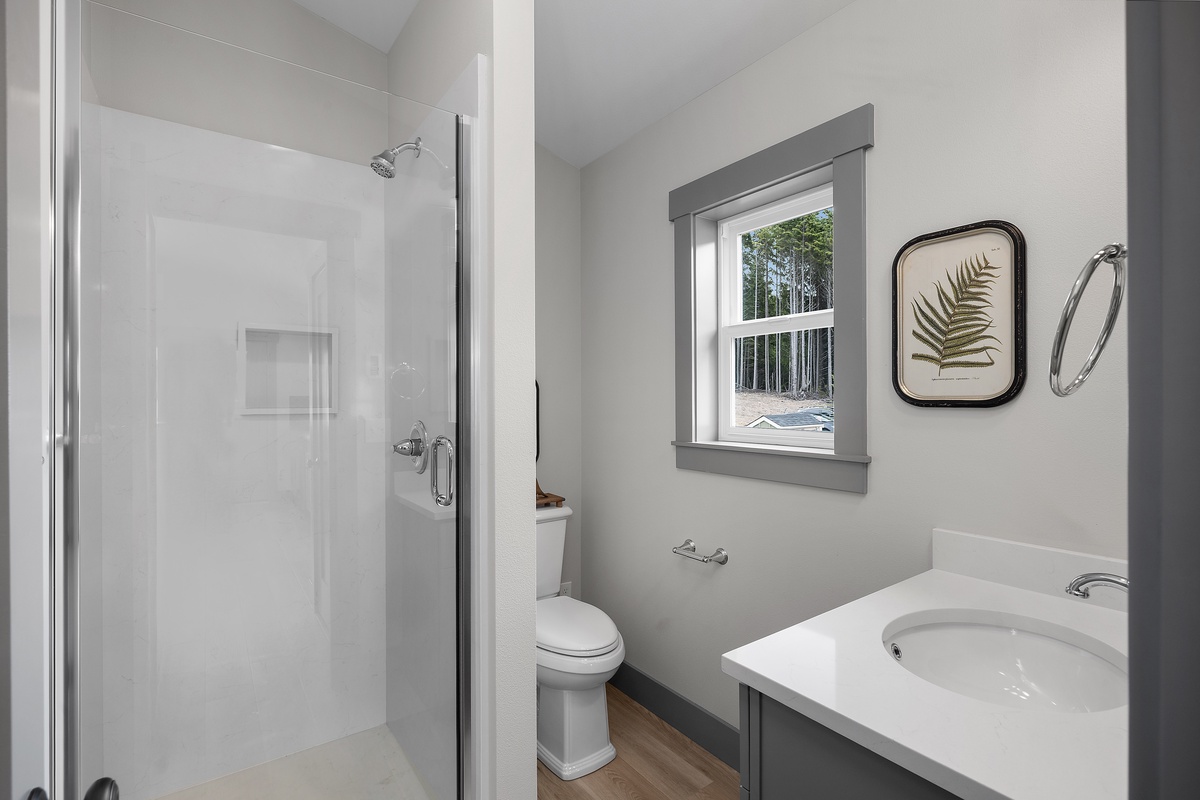 Full bathroom with walk-in shower