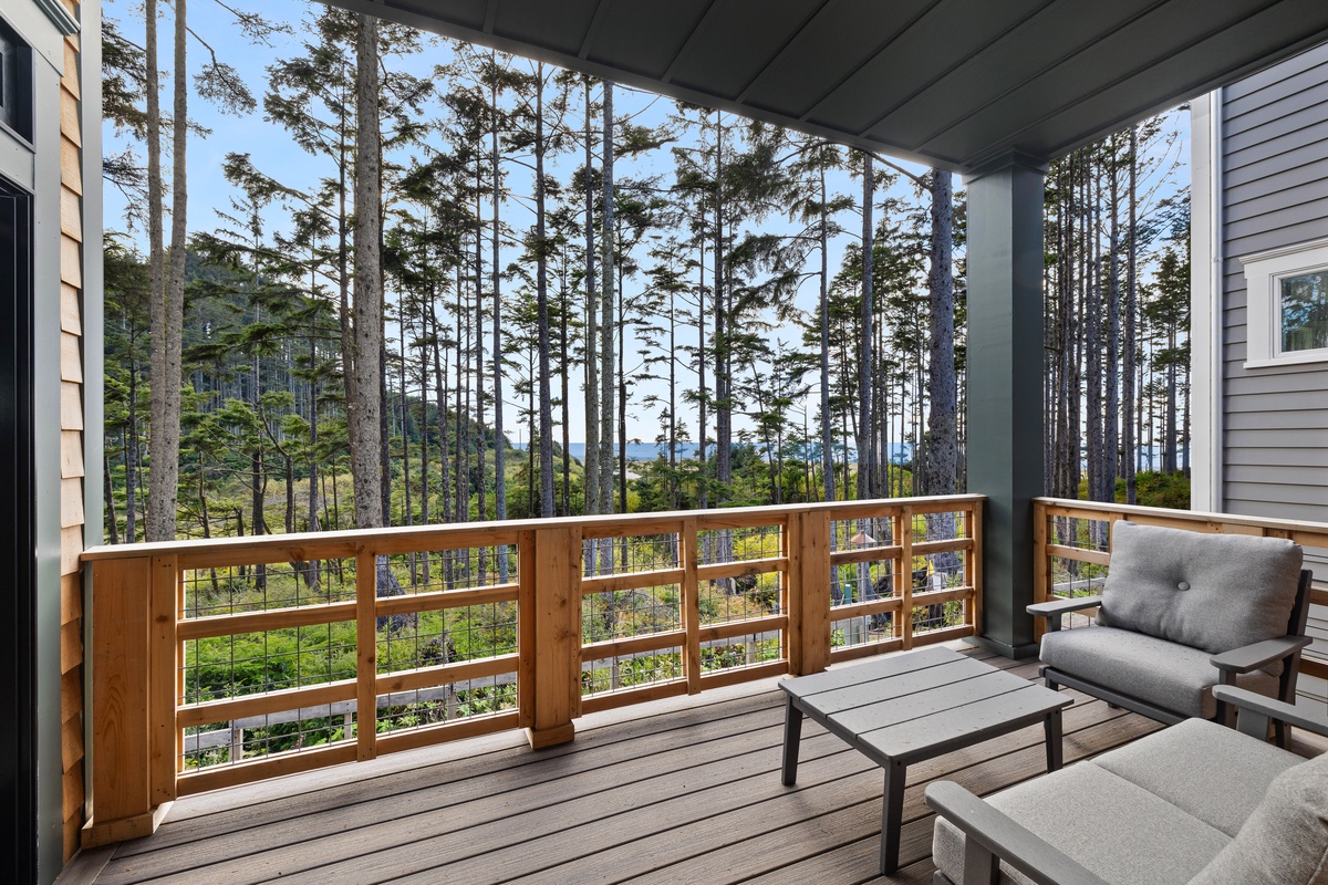 Ocean view from the covered deck