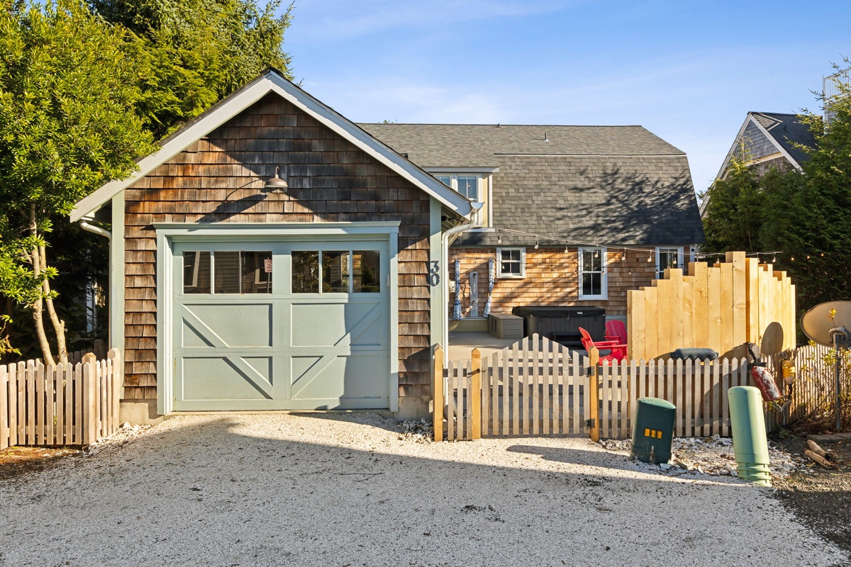 Garage for extra storage for all your outside fun