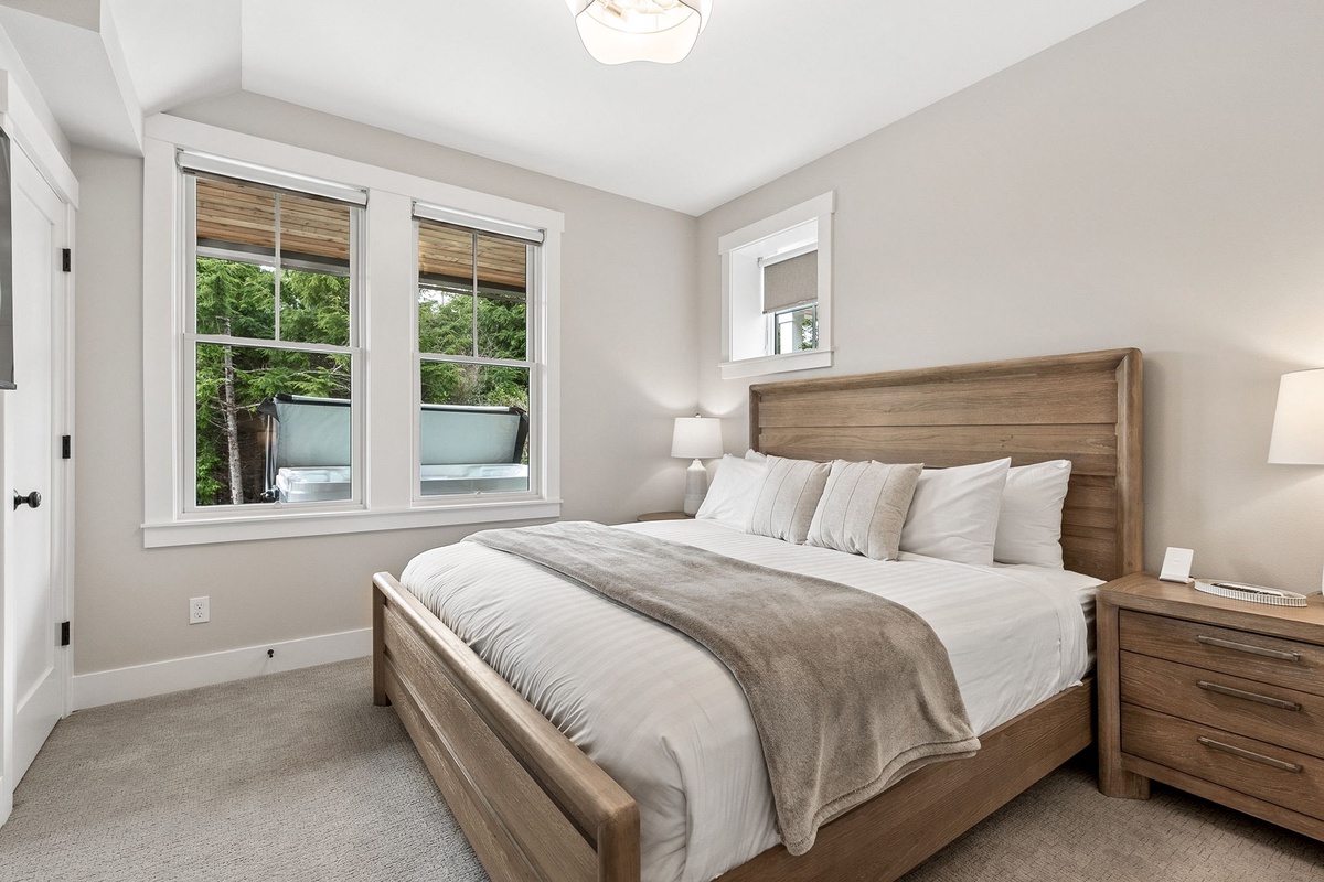 Downstairs king guest bedroom