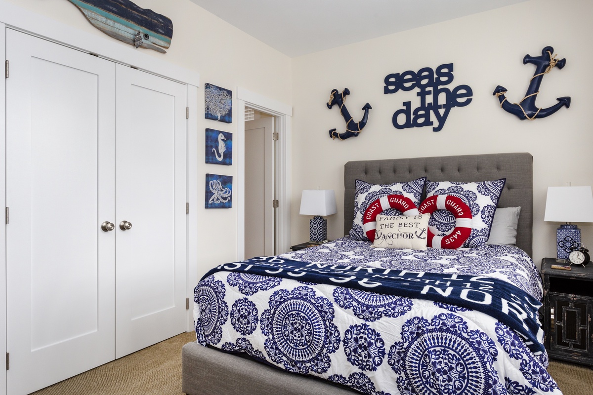 Top level Navy bedroom