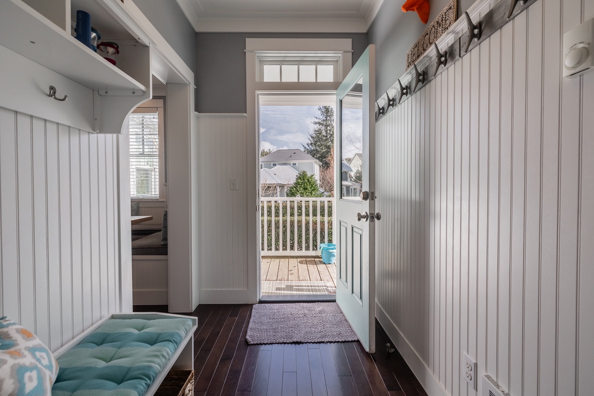Step outside the back door to relax and explore