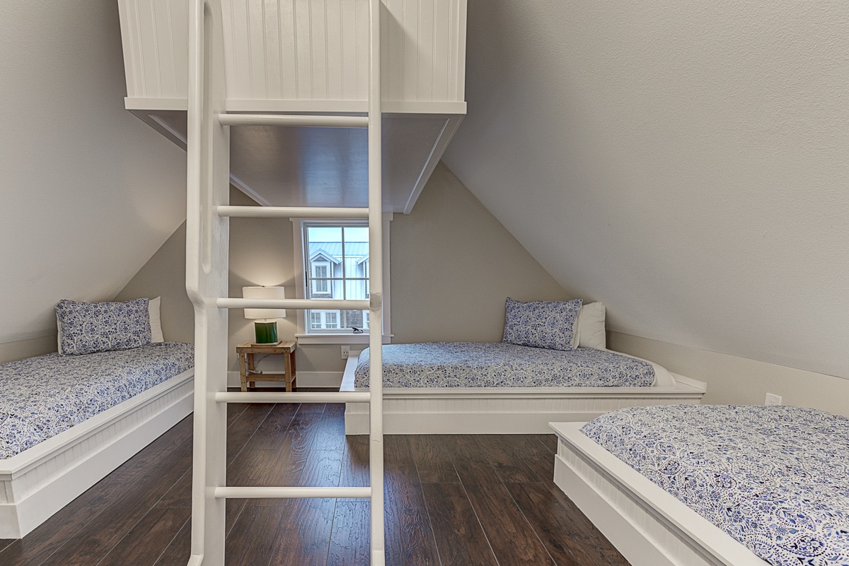 Top floor twin beds