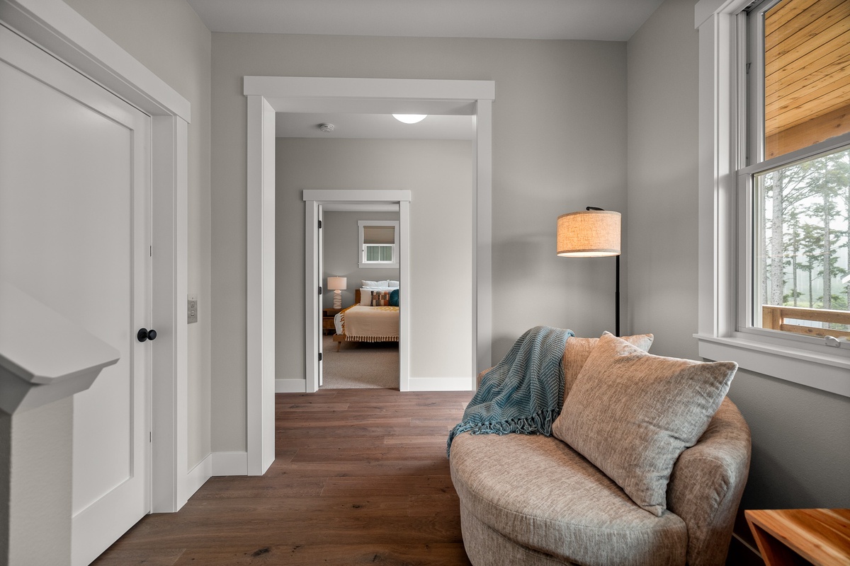 Deck is located off the primary bedroom