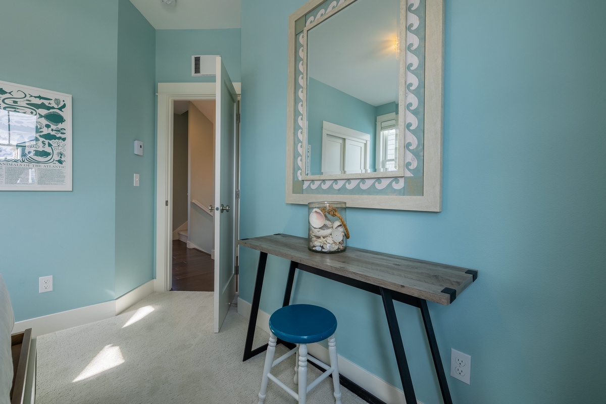 Desk in queen bedroom