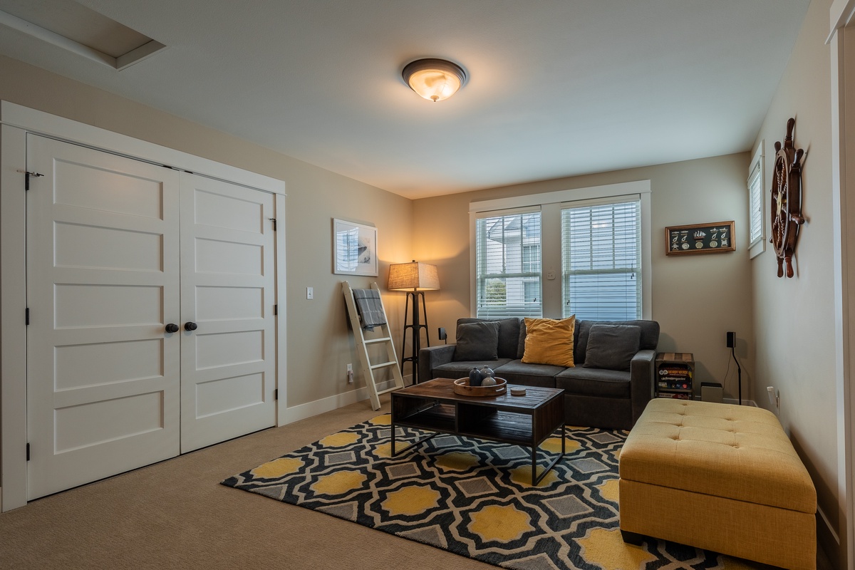 Kick back and enjoy the comfortable media room