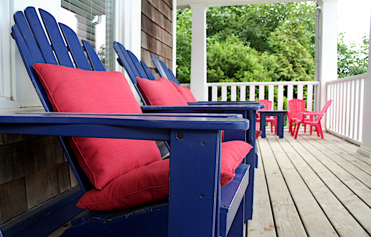 Relax on the covered, wrap-around porch