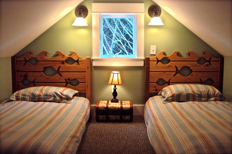 Your kids will love the loft with two twin beds