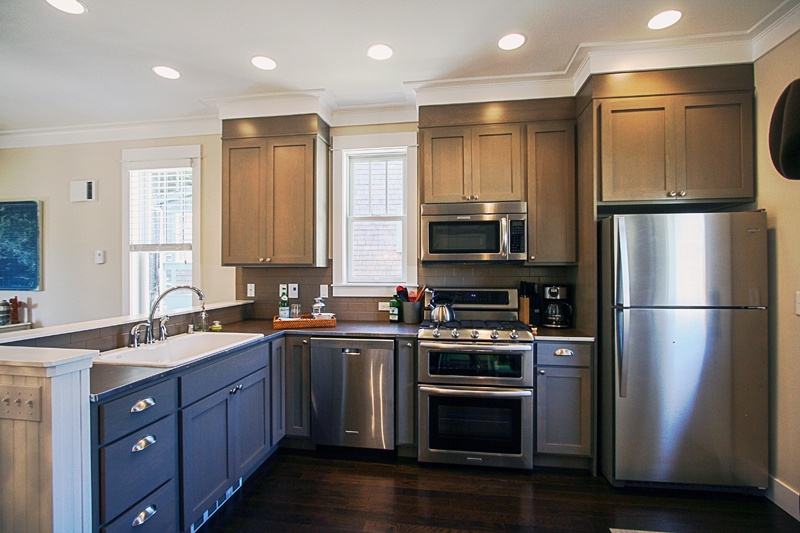 Kitchen with luxury stainless steel appliances