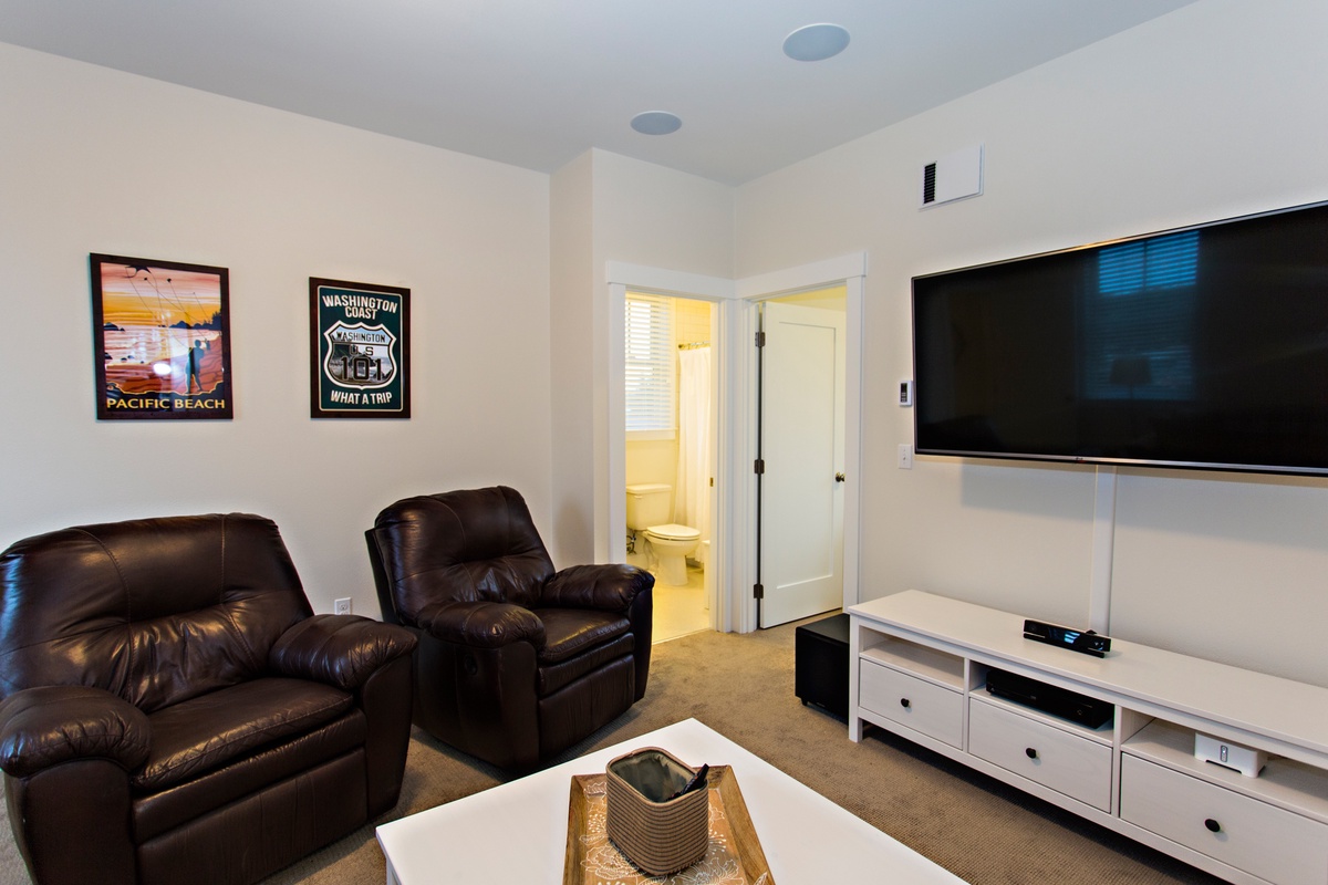 Movie nights made better on the big screen TV in the media room