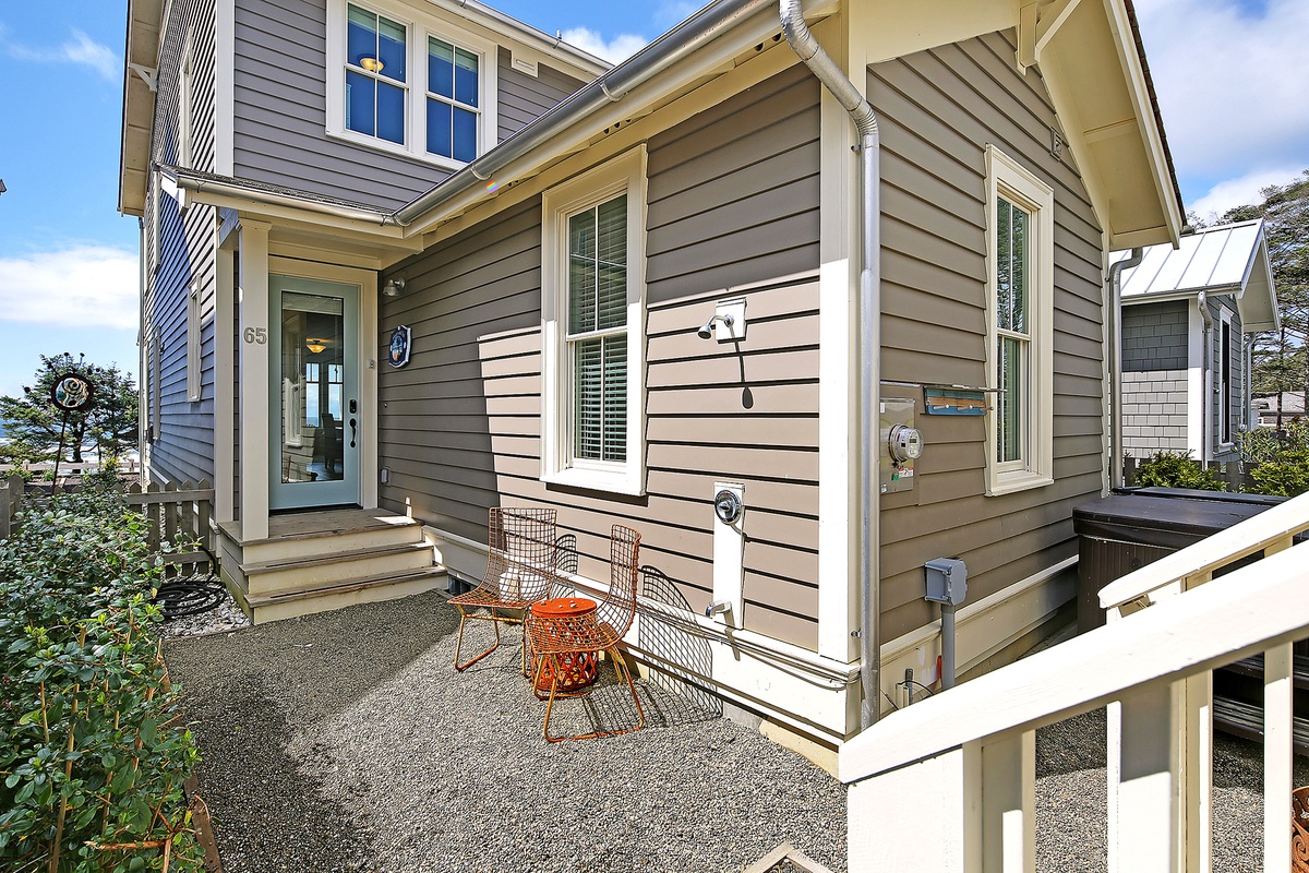 Back entry and patio