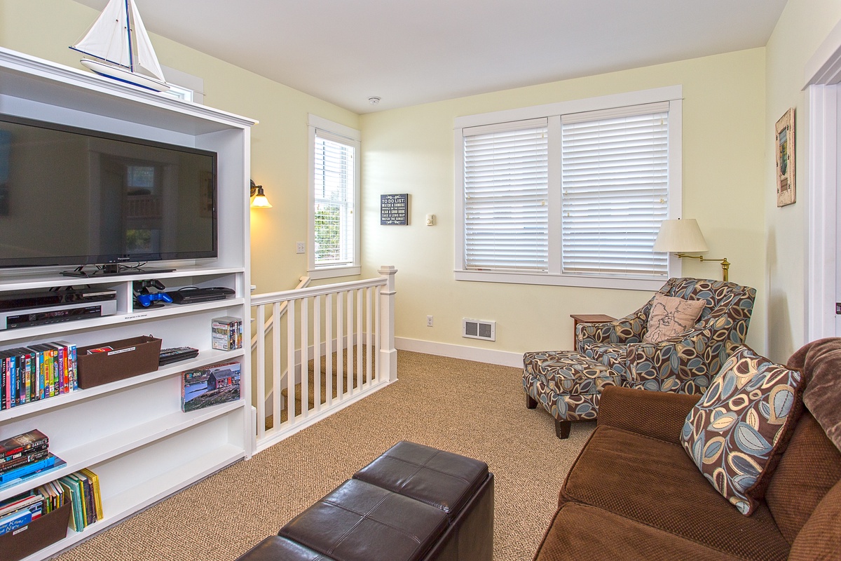 Media room with flat screen TV and gaming system	