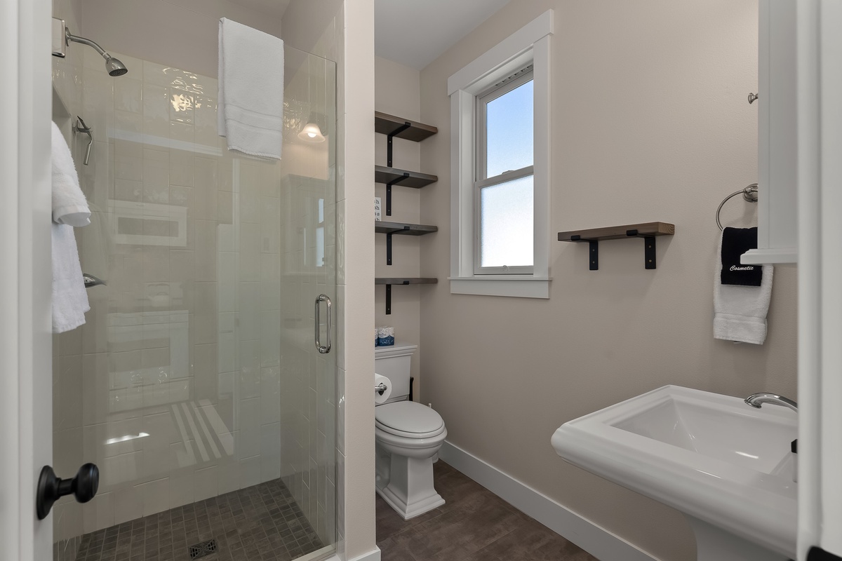 Full bathroom with walk-in shower